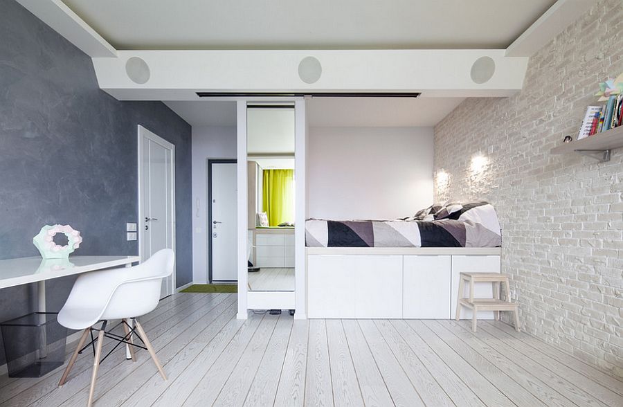 Unique bedroom design keeps things minimal [From: Denis Esakov Photography]