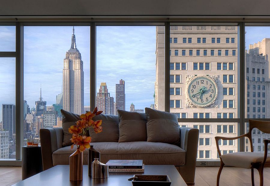 View of the New York City Skyline from the apartment