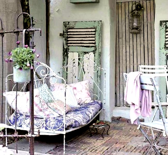 Wrought discount iron lounger