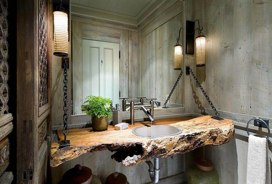 Awesome vanity steals the show in this bathroom [Design: Hull Plumbing]