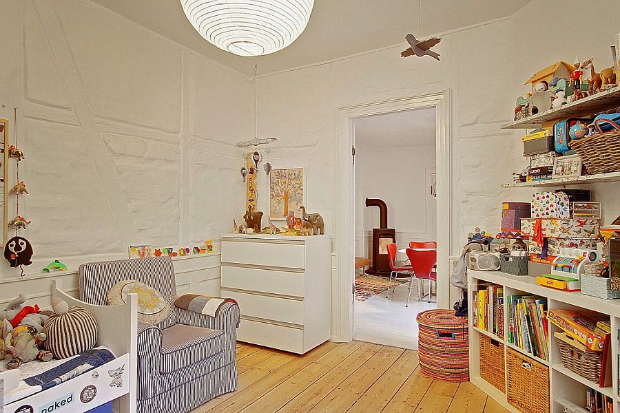 Beautiful kids' nursery design with ample storage space