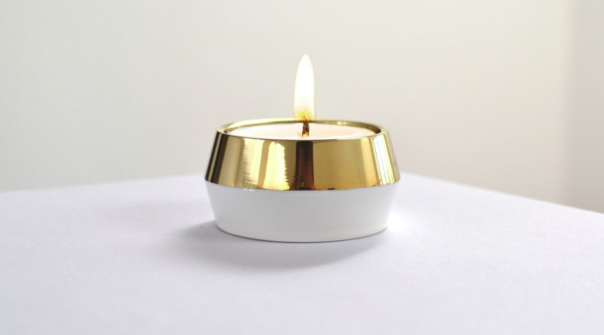 Brass tea light holder from Jam Furniture