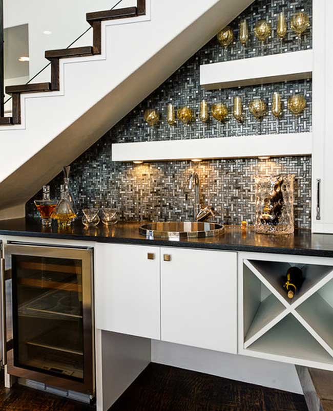 Classy Under Stair Bar Area 8 Clever Ways to Utilize That Awkward