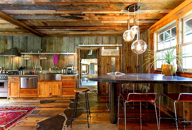 Rustic kitchen with a touch of concrete charm