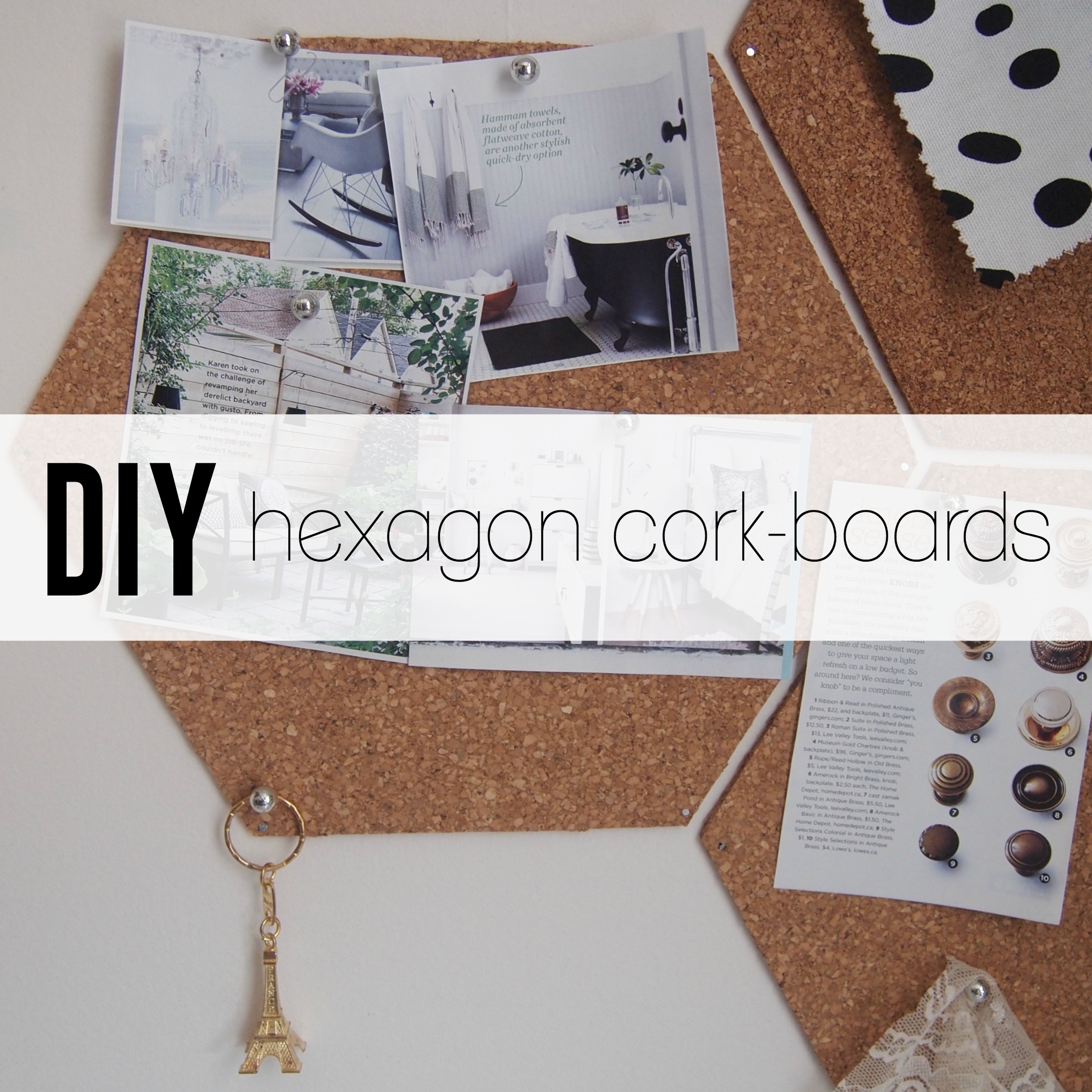 DIY hexagon cork-boards