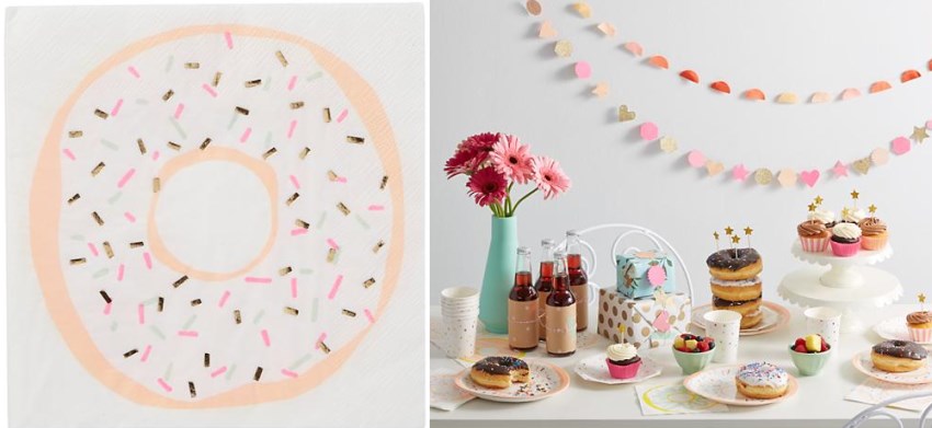 Donut party decorations from The Land of Nod