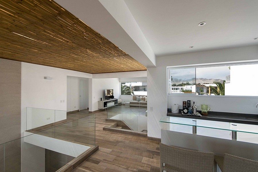 False ceiling creates an interesting visual inside the home