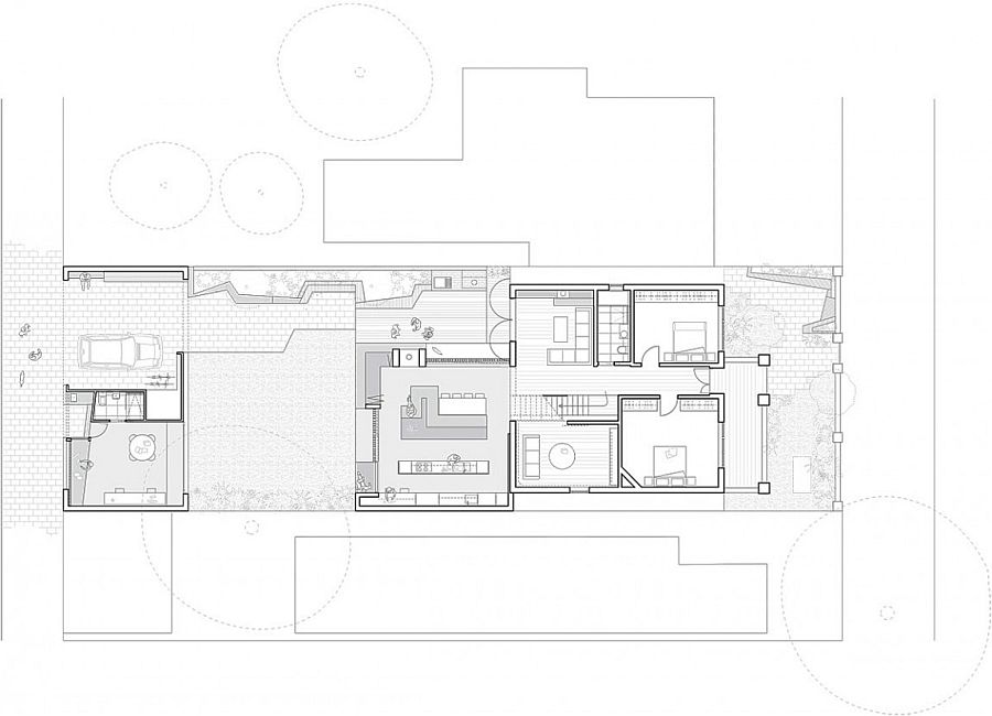 Floor plan of the contemporary MAKE House in Melbourne