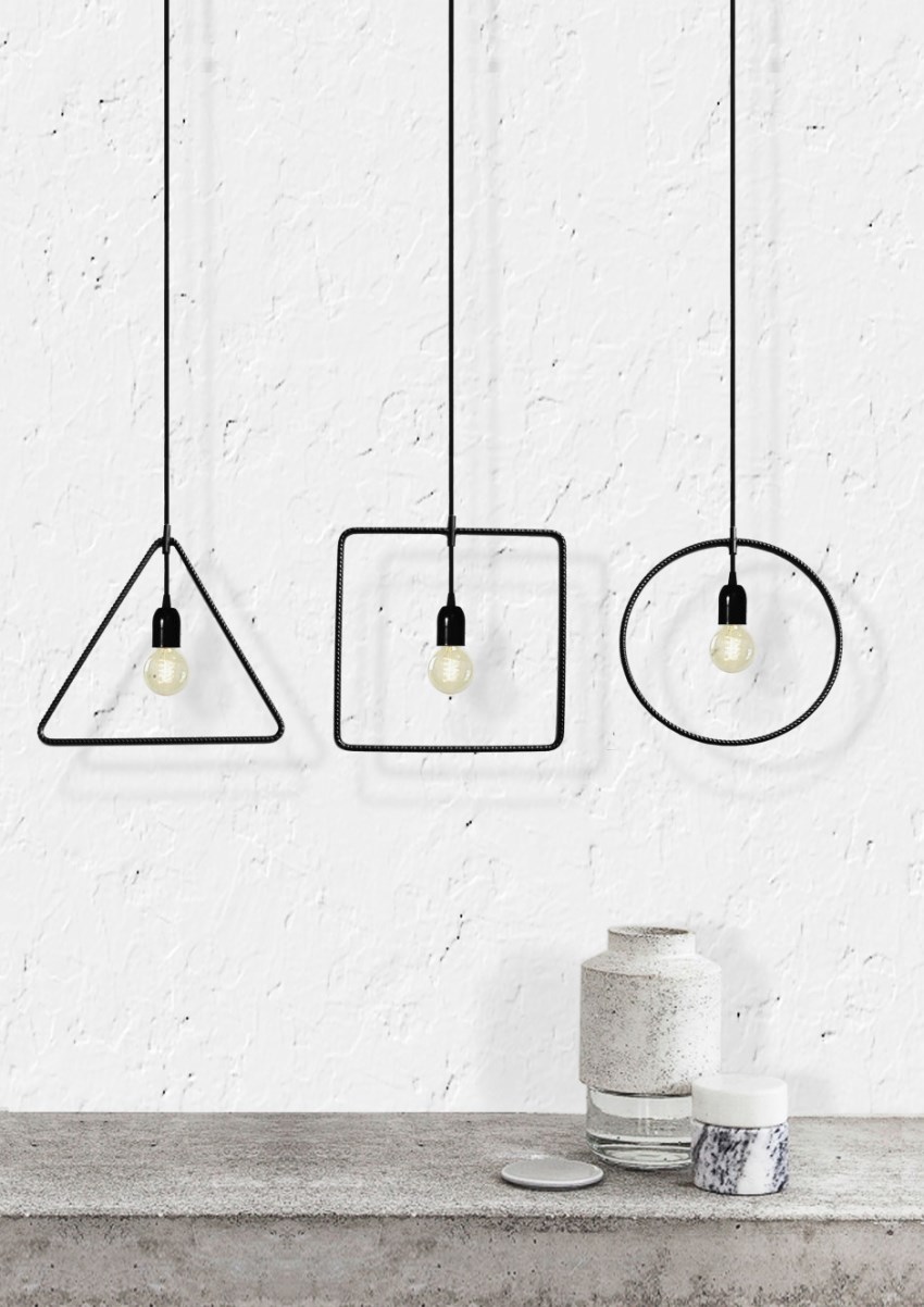 Geometric pendant lights from MICROmacro