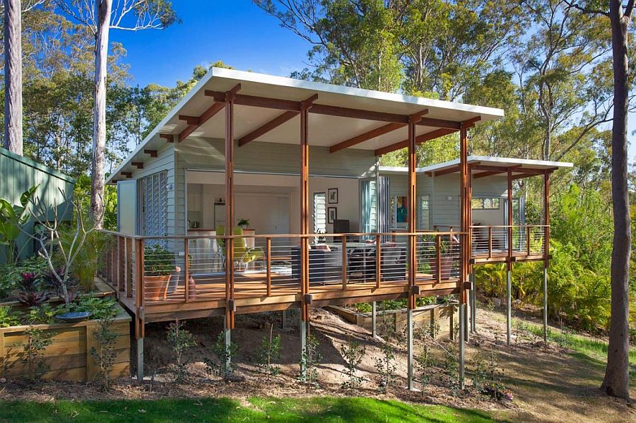 Large porch spaces extend the living space outdoors