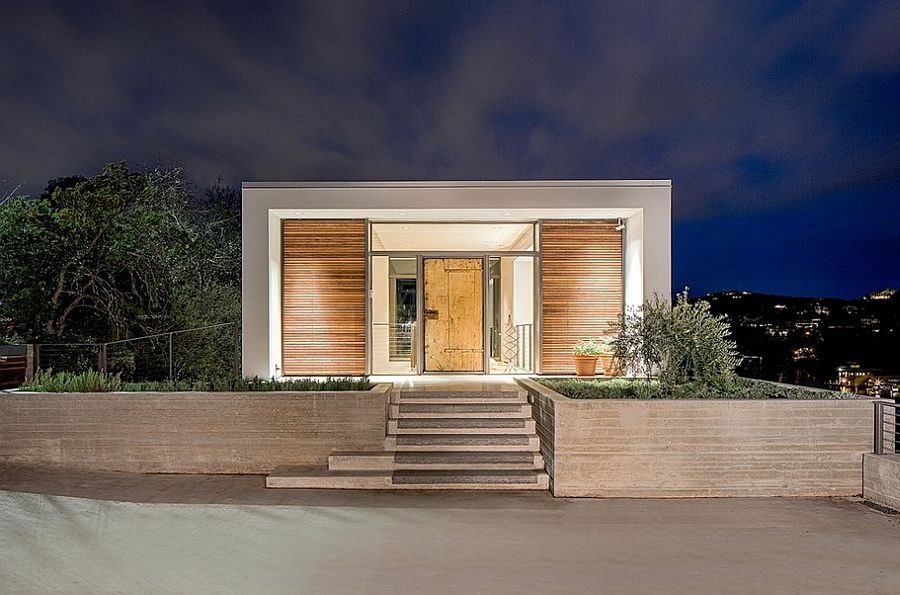 Lovely rooftop entry to the Cliff Residence next to Lake Austin