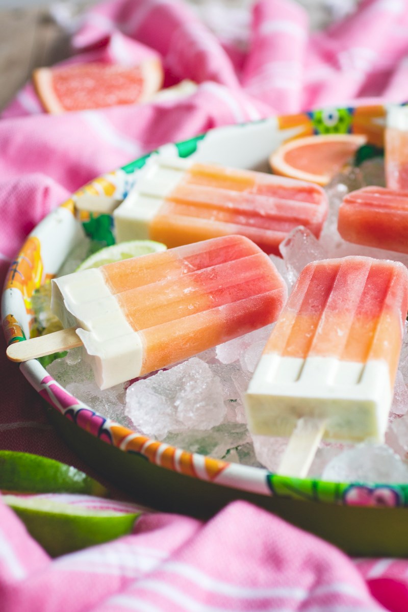 Melon and citrus popsicles from Camille Styles