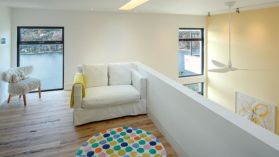 Mezzanine level of the Cliff Home with a smart sitting area