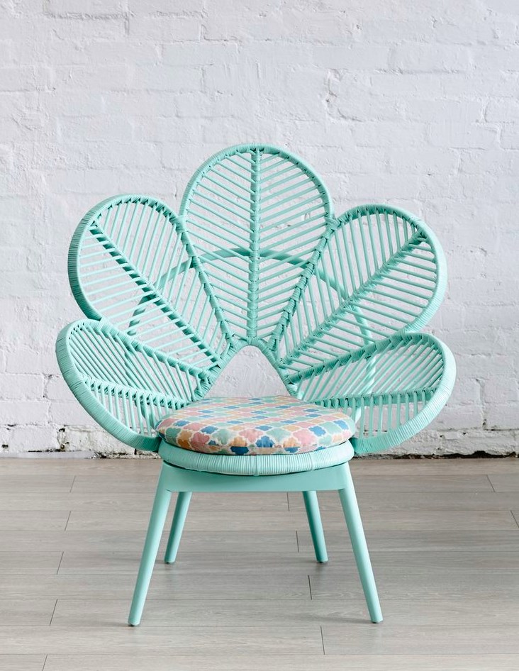 Mint peacock chair from The Family Love Tree