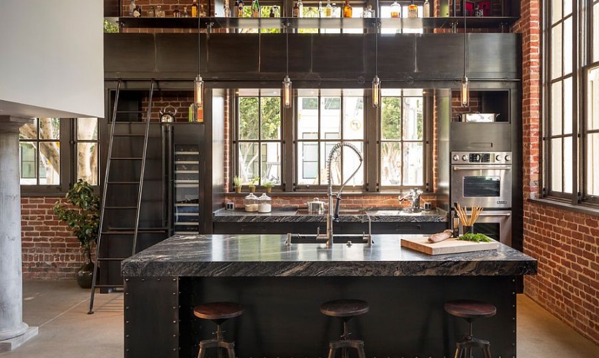 100 Awesome Industrial Kitchen Ideas