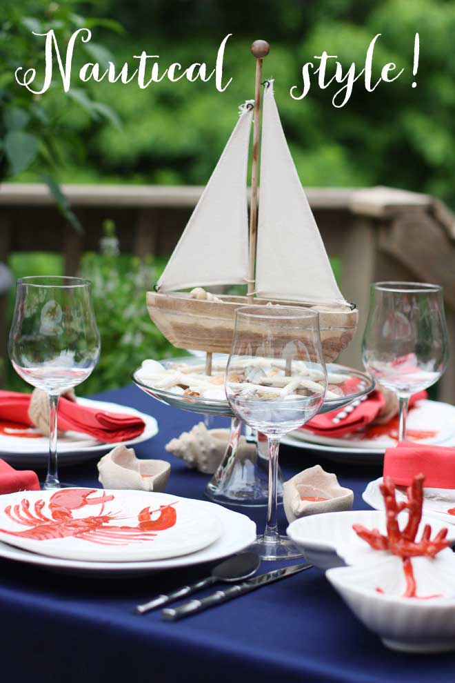 Nautical Cape Code Themed Table