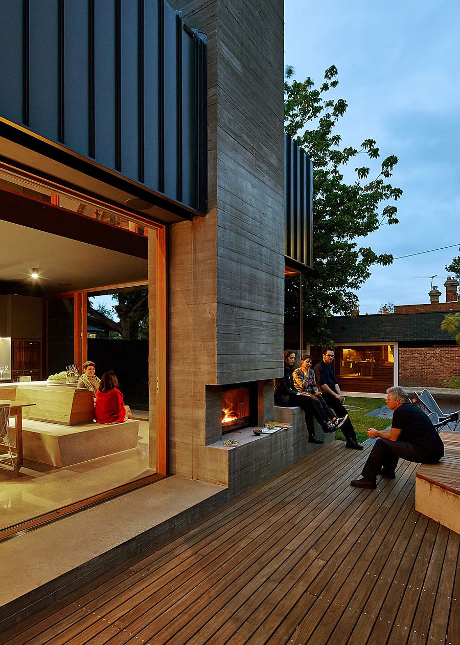 Contemporary Melbourne Home with Timber Screen by MAKE