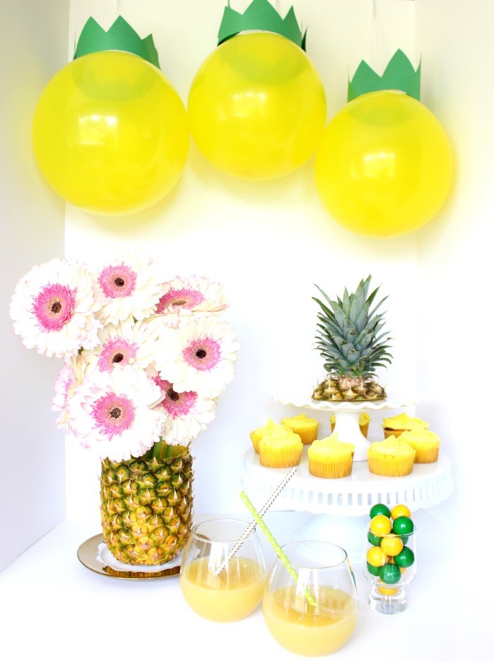 Pineapple party idea from Best Friends for Frosting