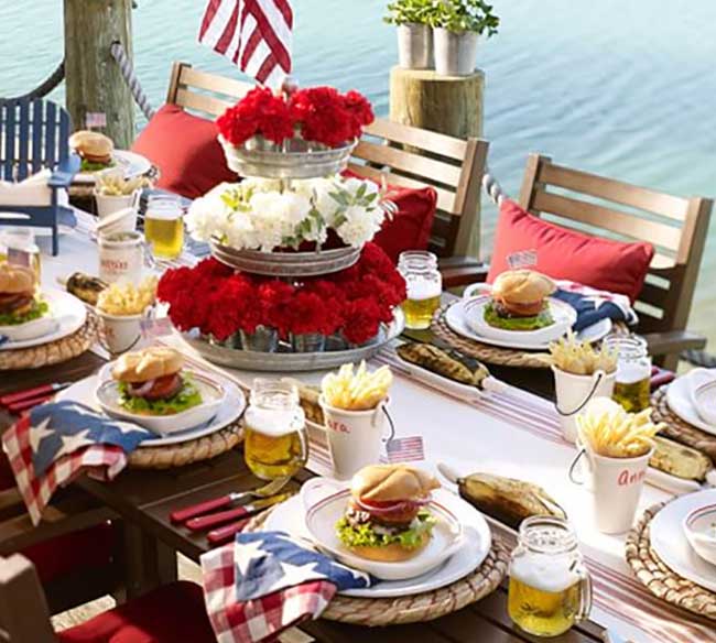 Pottery barn Independence Day Tablescape