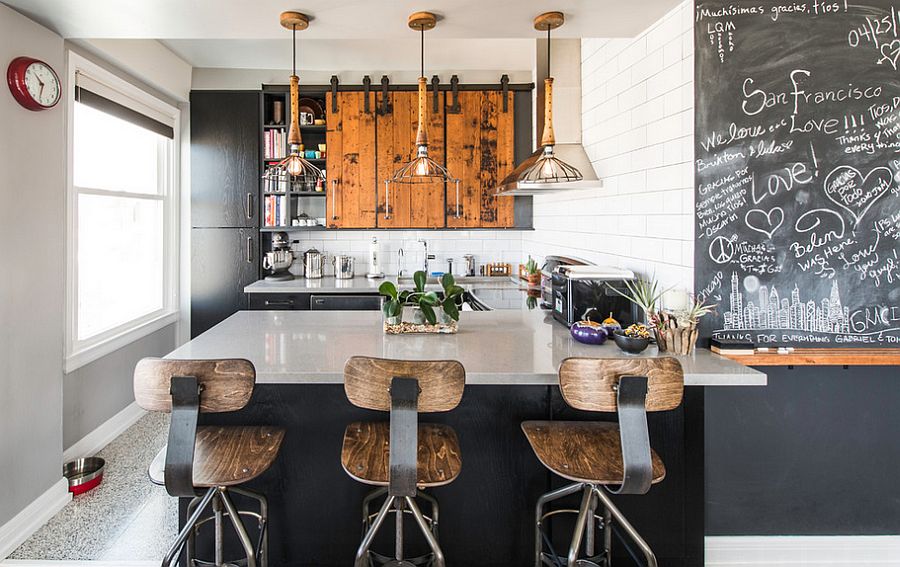 Reclaimed materials shape this unique kitchen [Design: Bailey General Contracting]