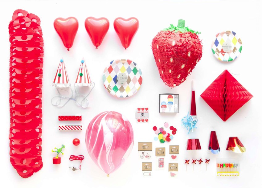 Red party supplies from the Oh Happy Day Shop