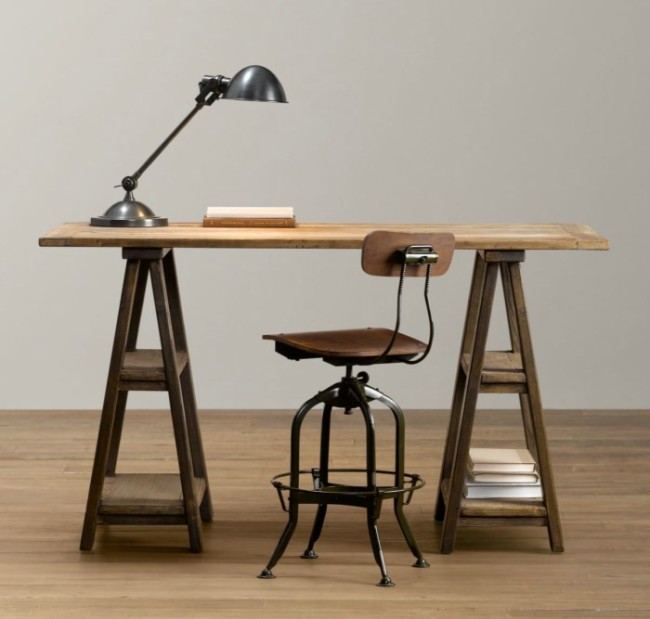 15 Home Offices Featuring Trestle Tables as Desks Decoist