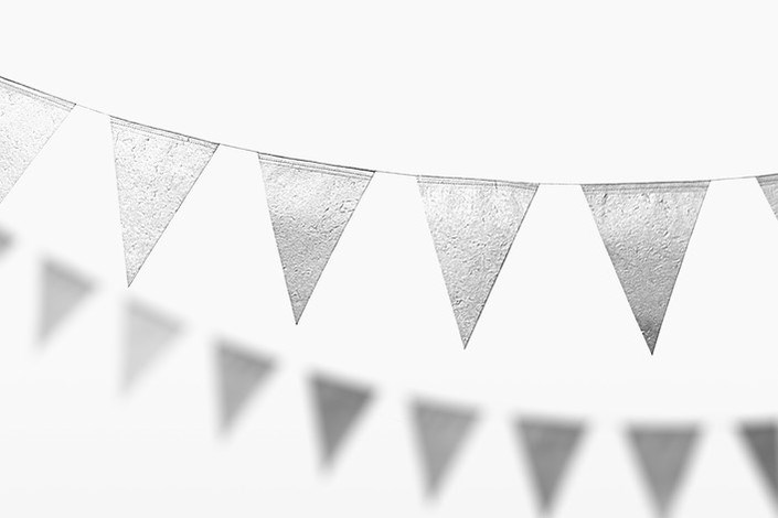 Silver flag banner from Minted