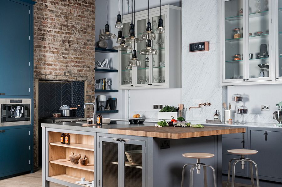 industrial themed kitchen table