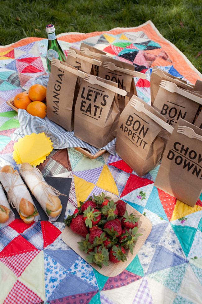 Stylish picnic packs from Oh Happy Day