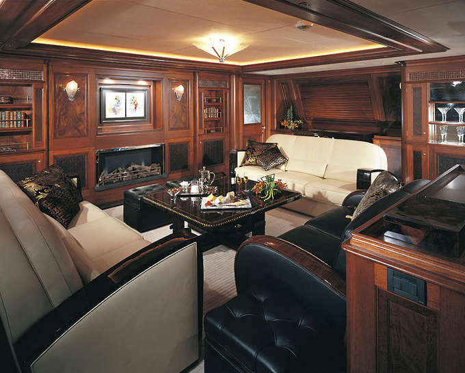 Tiara Yacht Living Room 