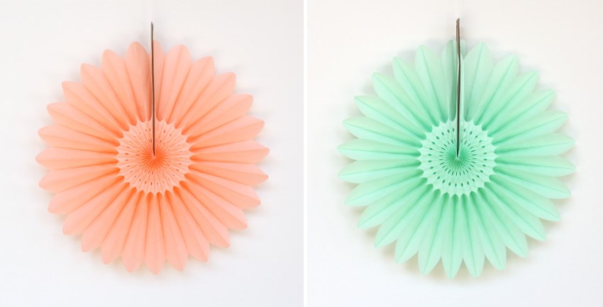 Tissue paper fans from Minted