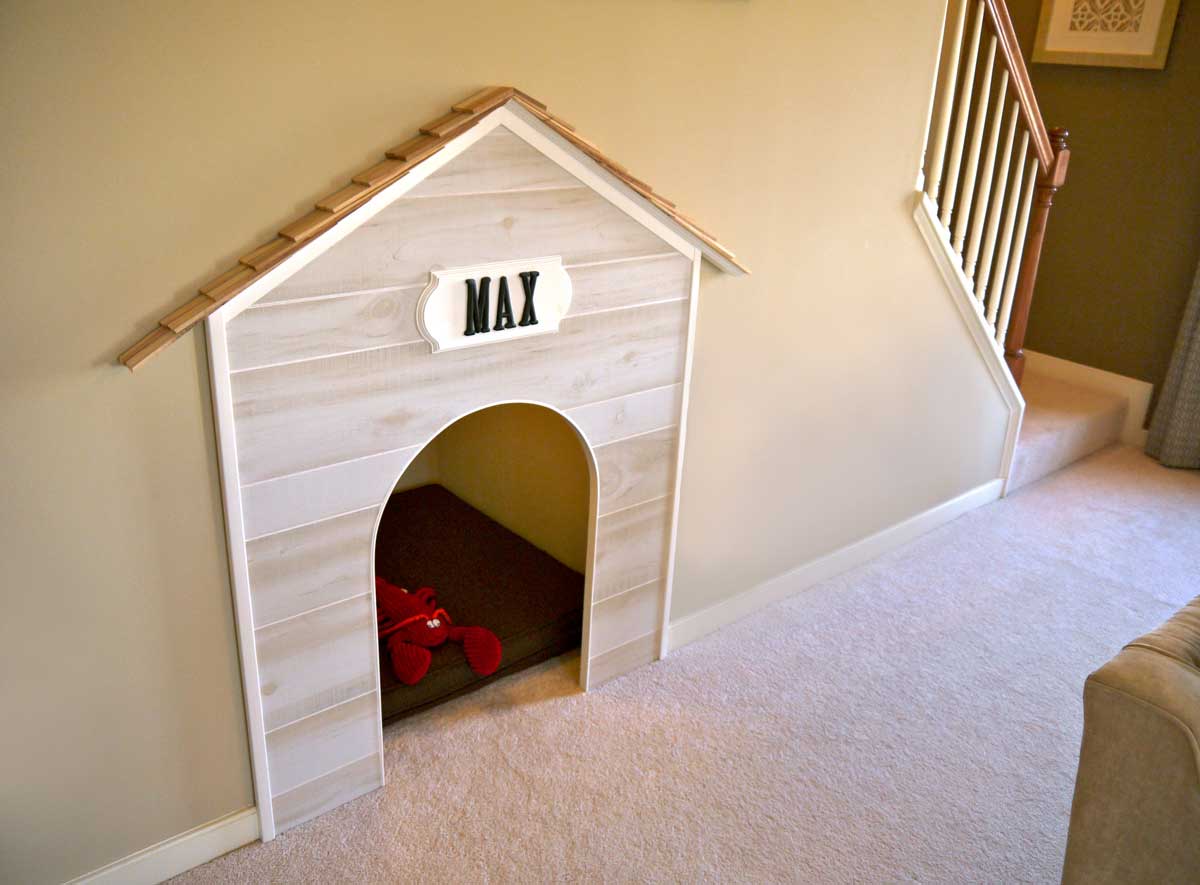 8 Clever Ways To Utilize That Awkward Space Under Your Stairs   Under Stairs Dog Bed 