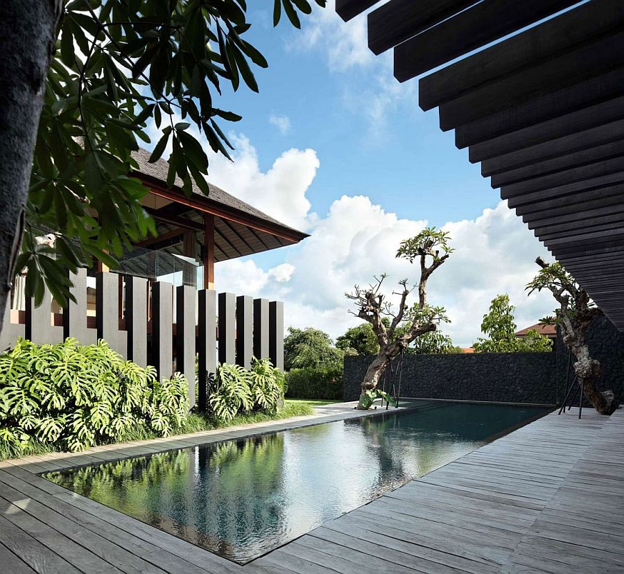 Unique design of the pool area offers ample privacy