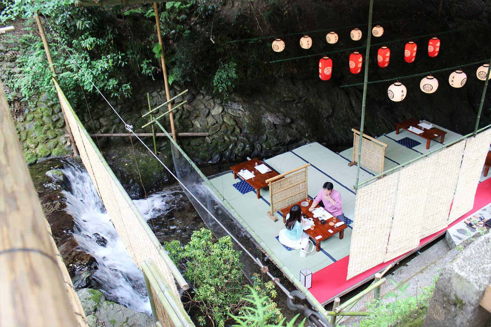 Waterfall Restaurant in Kibune