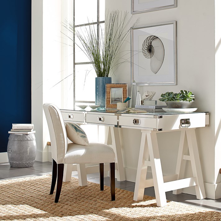 White trestle desk from Williams-Sonoma Home