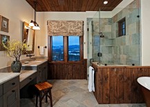 Wood-panels-and-glass-shower-area-for-the-modern-rustic-bathroom-217x155