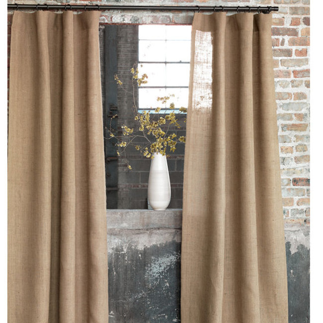 Simple curtains made out of burlap