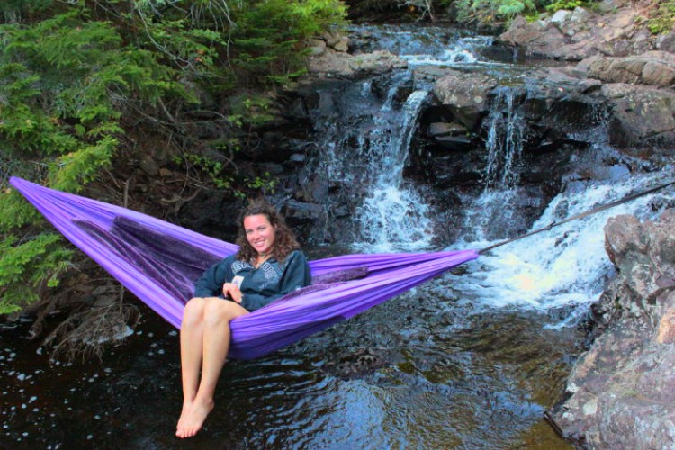 Hanging hug hammock for a fun, outdoor lifestyle