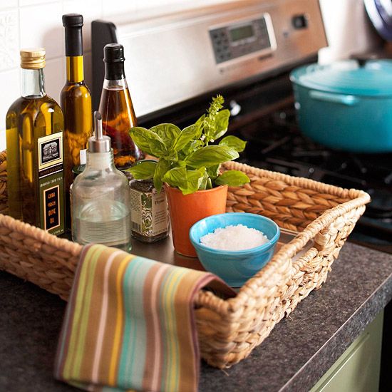 Basket on the Kitchen Counter