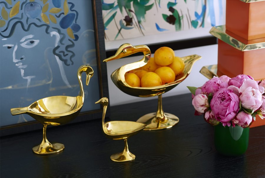 Brass bird bowls from Jonathan Adler