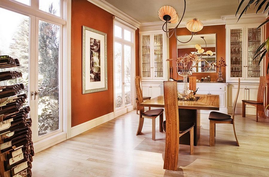 orange dining room ideas