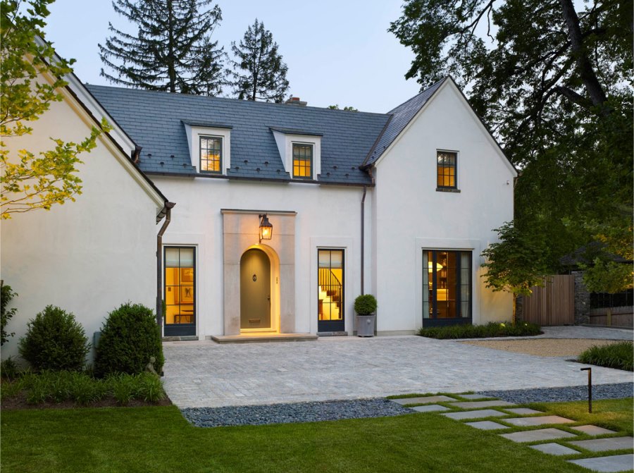 Clean-lined classic stucco home