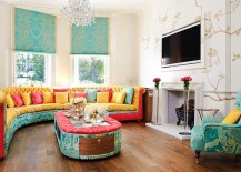 Colorful-upholstered-coffee-table-in-Alice-in-wonderland-tea-room-style-living-room-217x155