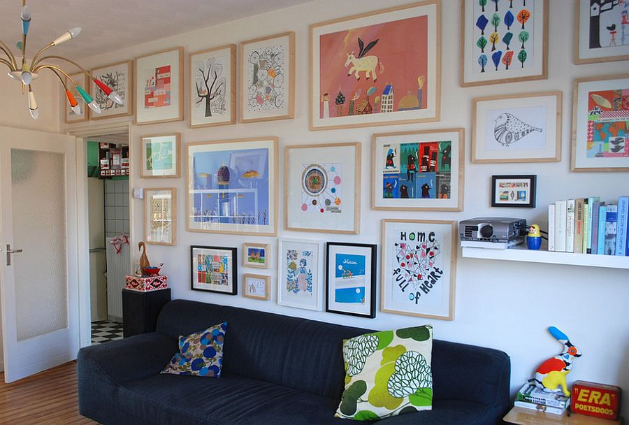 Create a gallery wall with homemade and affordable pieces [From: Ninainvorm]