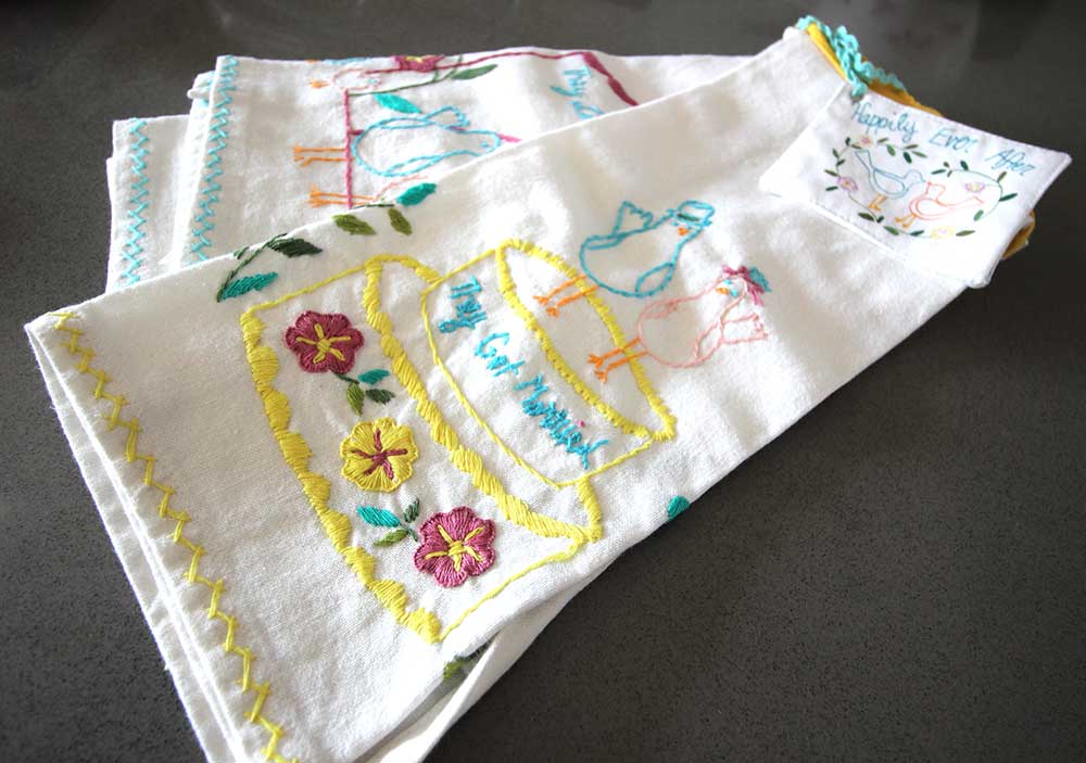 DIY Placemats with Whimsical Embroidery