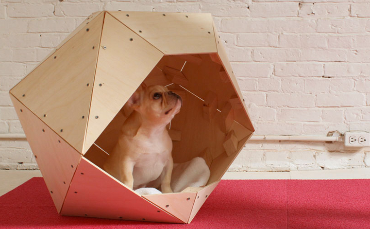 Geometric and chic DIY doghouse design