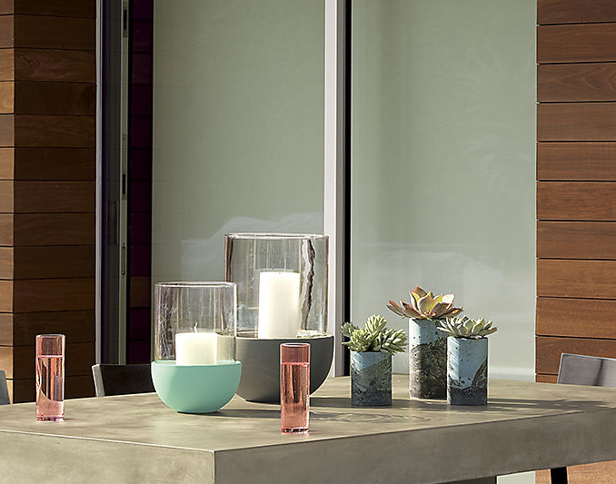 Glass and ceramic lanterns from CB2