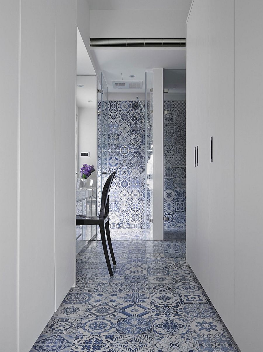 Interesting use of tile to bring pattern to the modern home