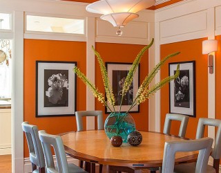 How to Fashion a Trendy Dining Room with Spunky Orange