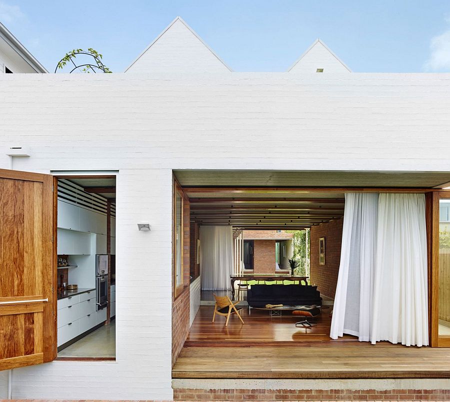 Modern Christian Street House constructed using brick, timber and concrete